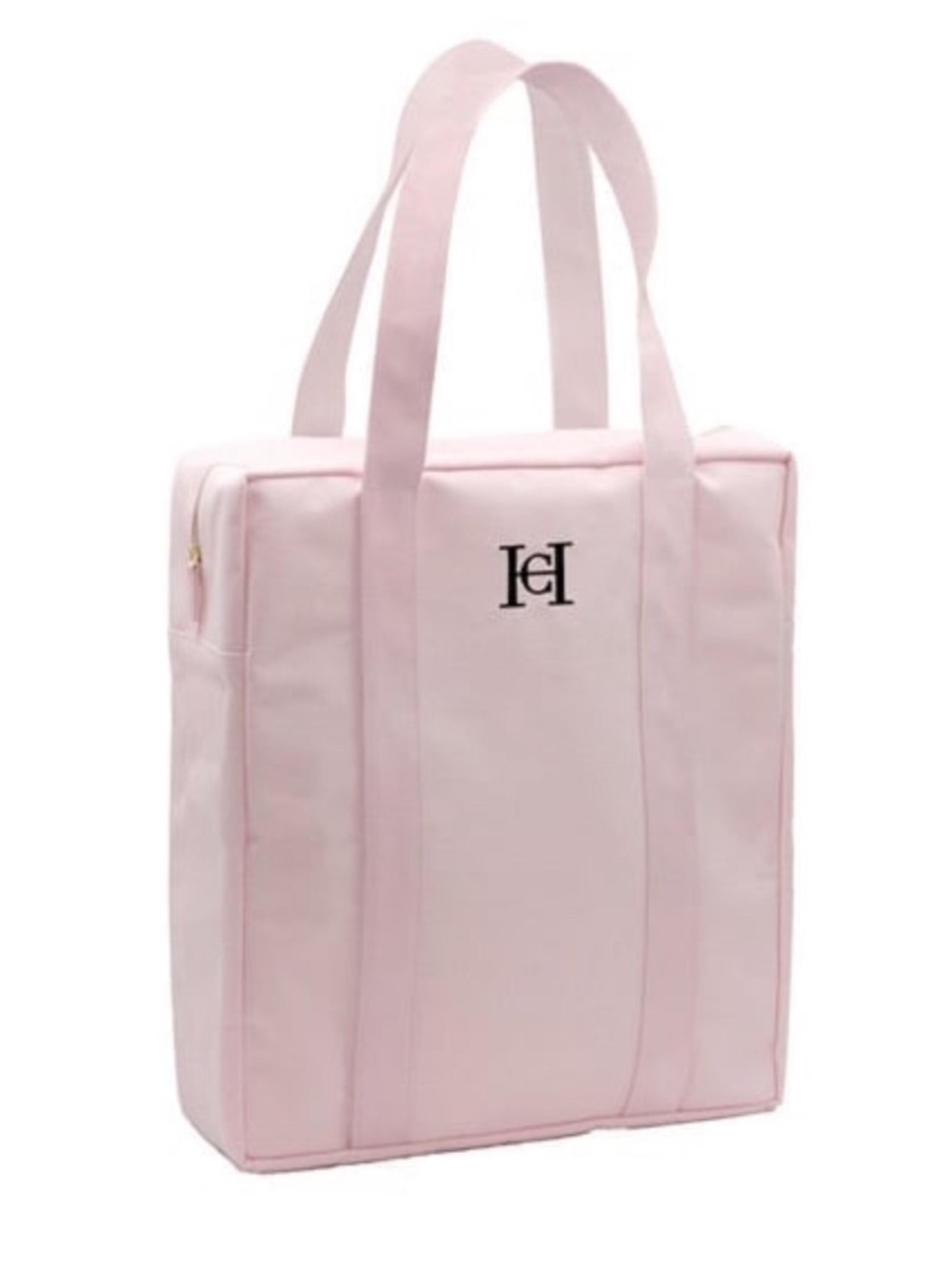 NEW Carolina Herrera Blush Pink Canvas Tote Bag